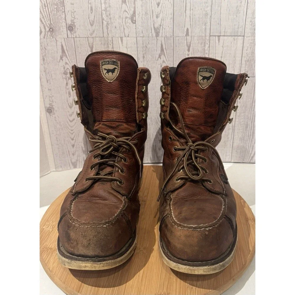 Irish Setter Ultra Dry Waterproof Safety Toe Work Boots Men’s Size 9.5  Brown